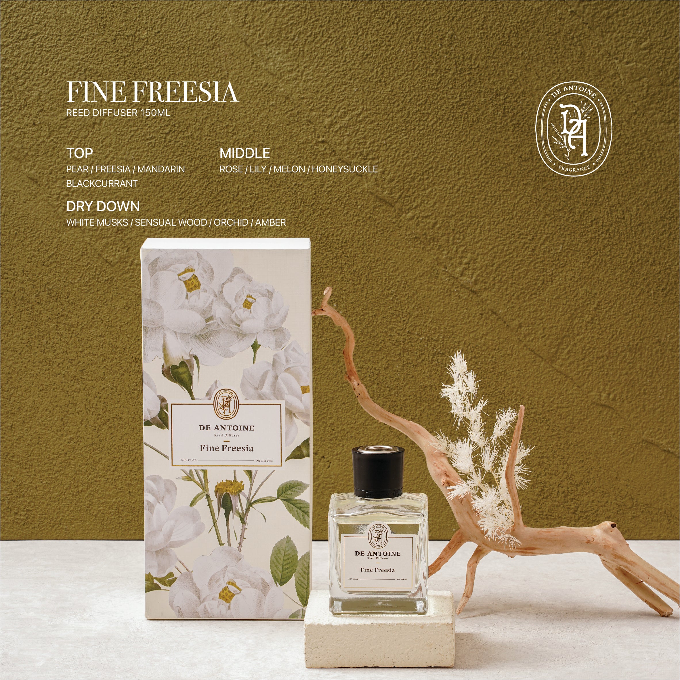 De Antoine Reed Diffuser Fine Freesia - 150ml